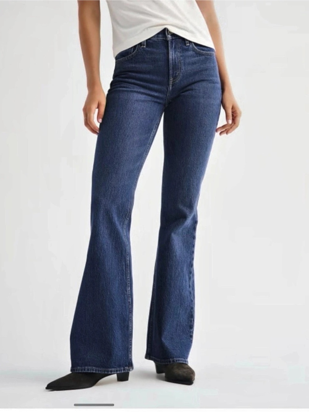 Abercrombie & Fitch High Rise Flare Jeans Blue Waist 25S